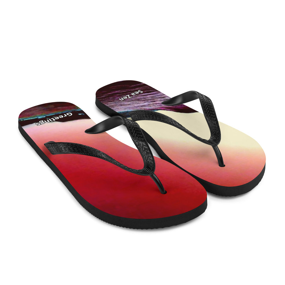 Sunset Serenity Flip-Flops
