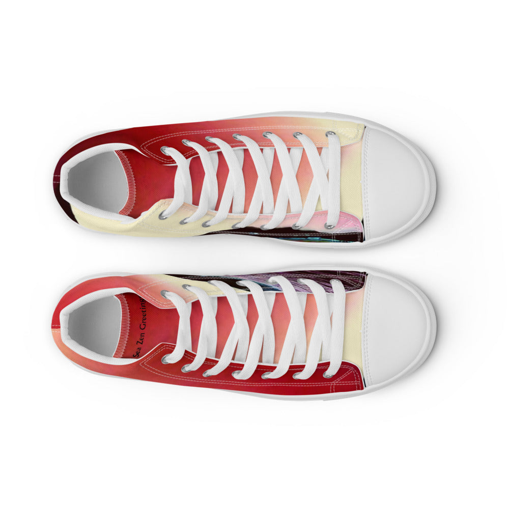 Sunset Serenity Women’s high top canvas shoes