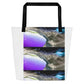 Purple Wave All-Over Print Large Tote Bag