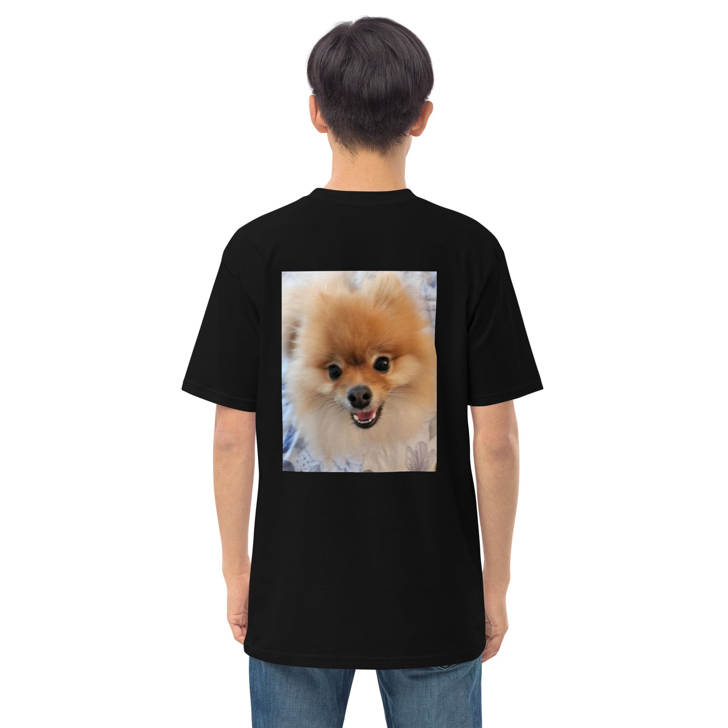 Poofy Pom Love Men’s premium heavyweight tee