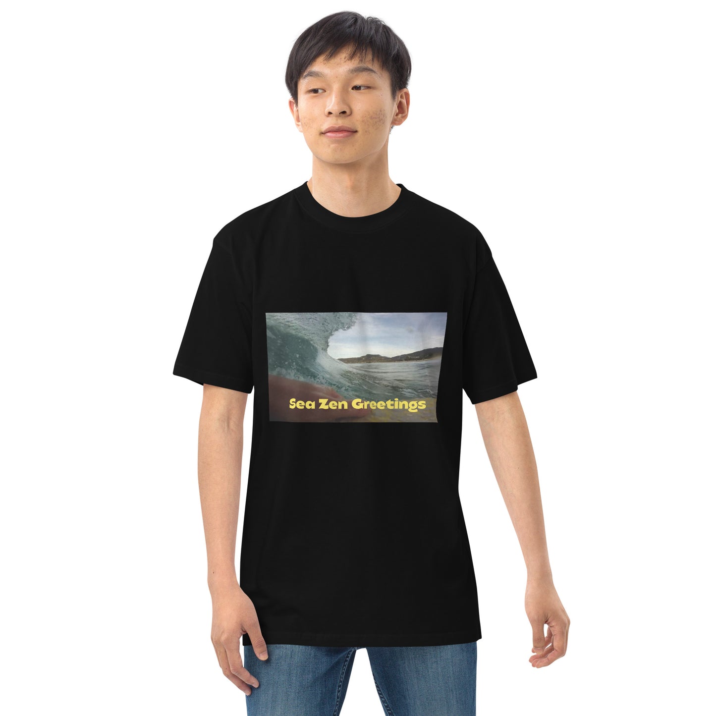 I Love Surfing Men’s Premium Heavyweight Tee