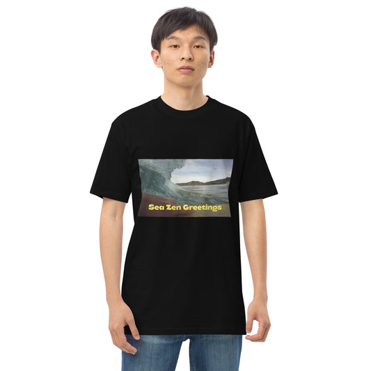 I Love Surfing Men’s Premium Heavyweight Tee