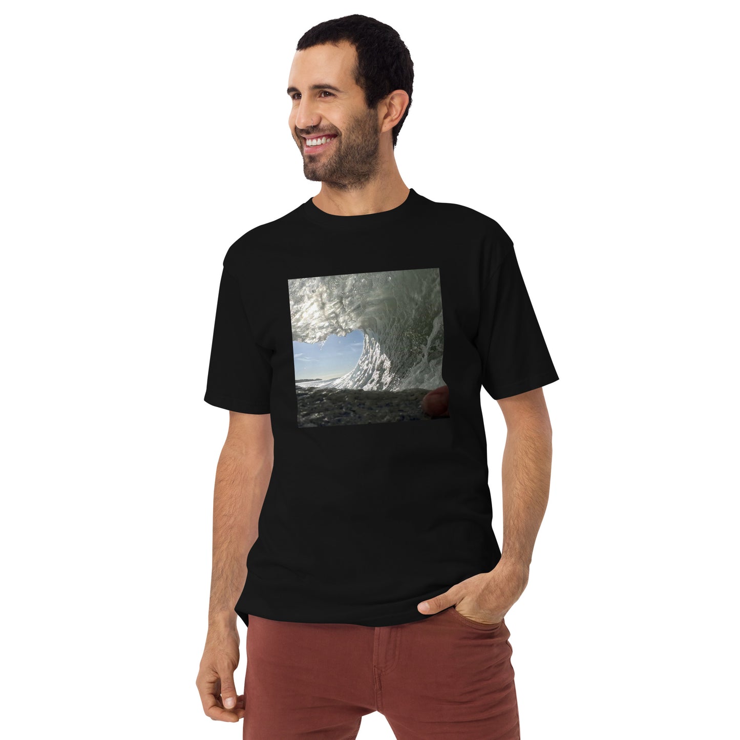 Without words in tube Men’s premium heavyweight tee