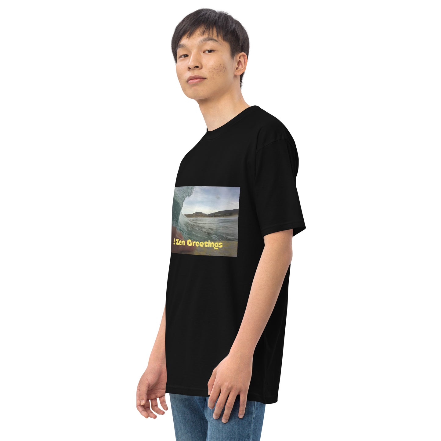 I Love Surfing Men’s Premium Heavyweight Tee