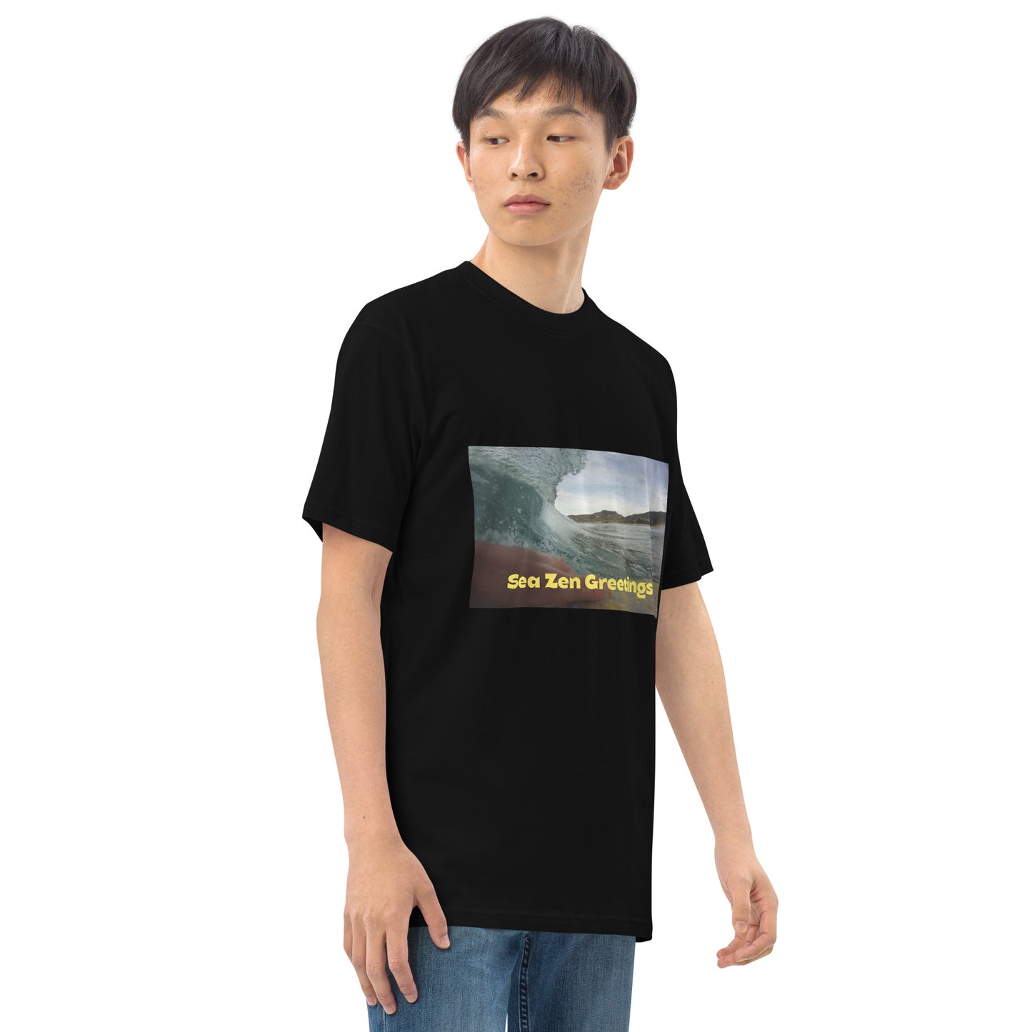 I Love Surfing Men’s Premium Heavyweight Tee