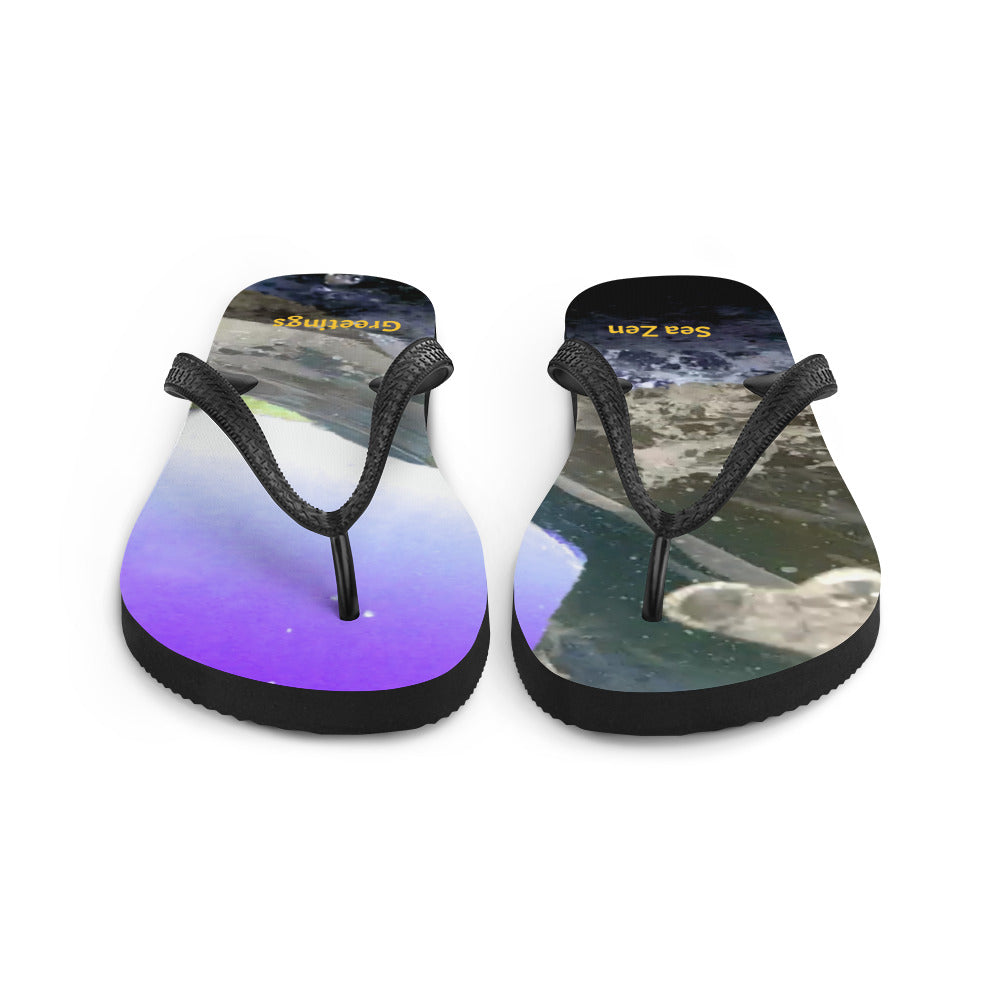 Purple Wave Flip-Flops