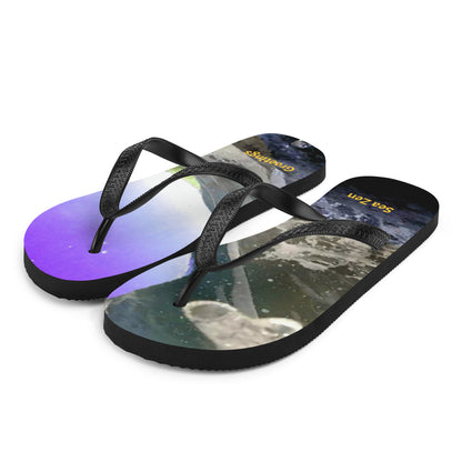 Purple Wave Flip-Flops