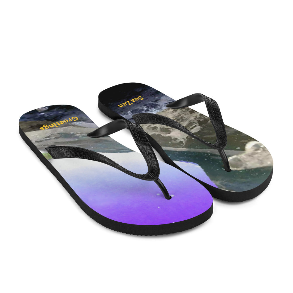 Purple Wave Flip-Flops