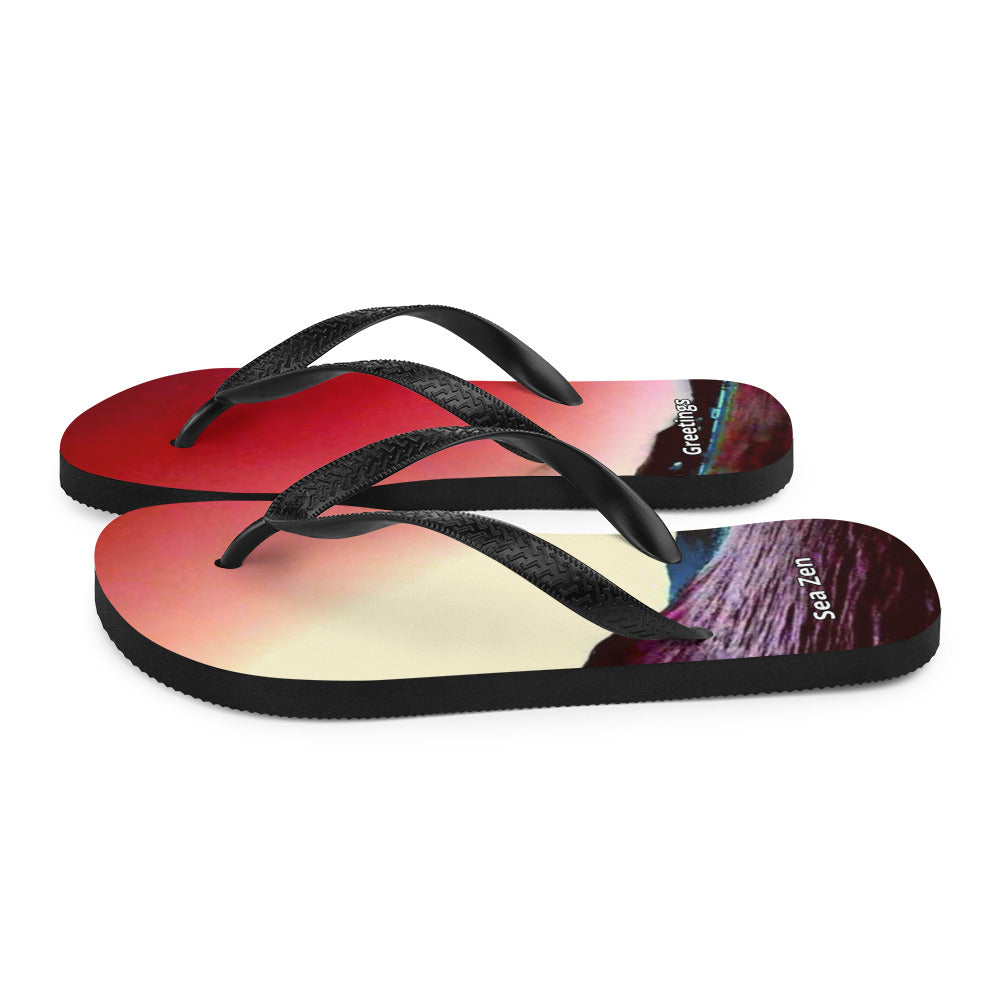 Sunset Serenity Flip-Flops