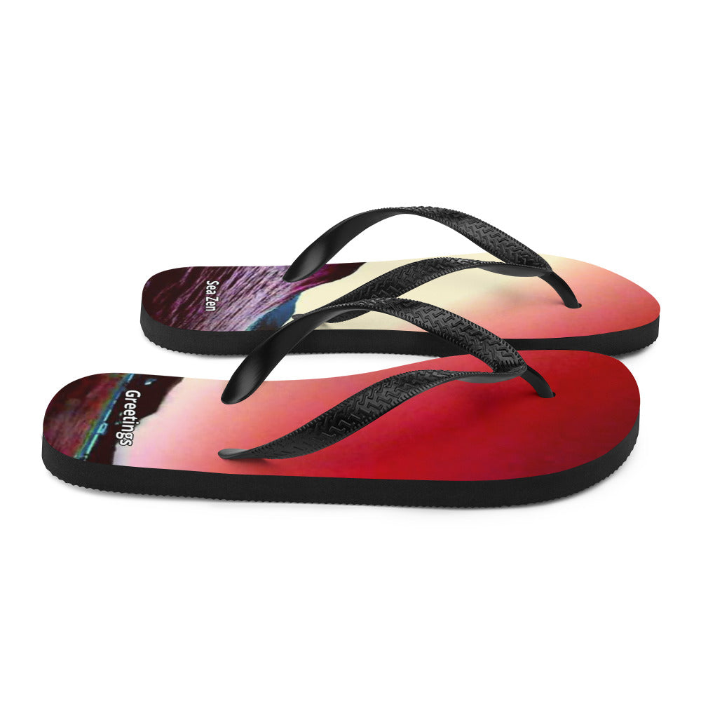 Sunset Serenity Flip-Flops