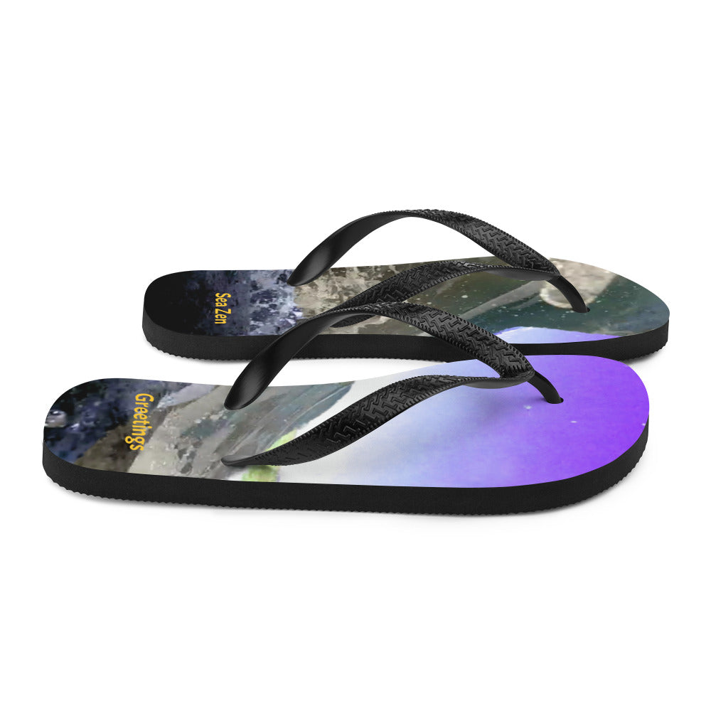 Purple Wave Flip-Flops