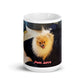 Pom Love White glossy mug