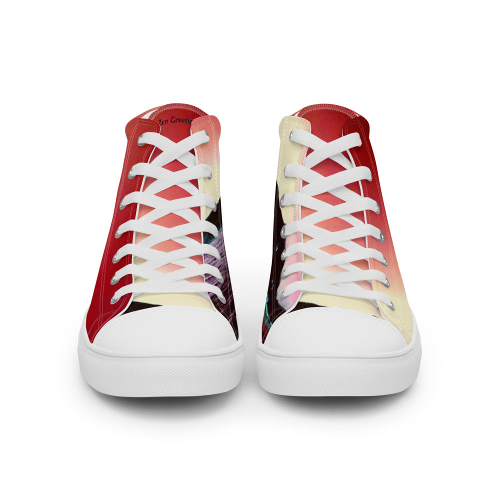 Sunset Serenity Women’s high top canvas shoes