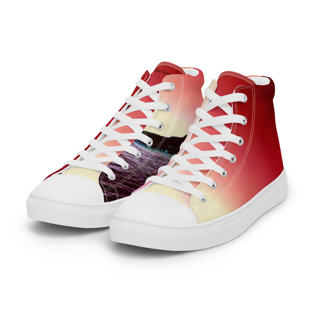 Sunset Serenity Women’s high top canvas shoes